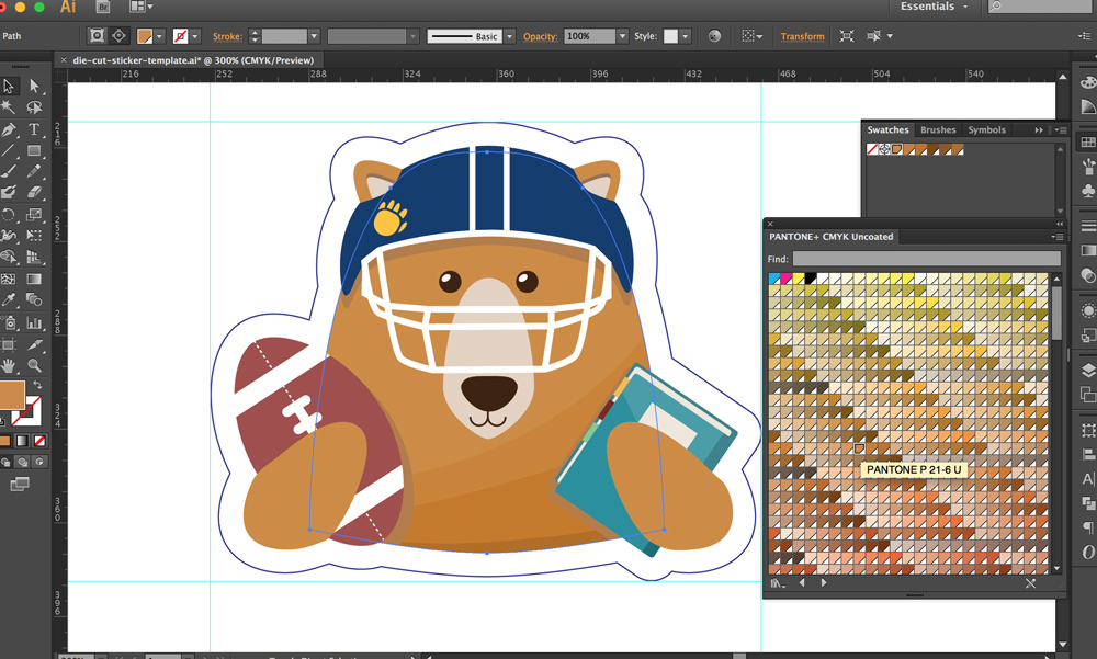 setting the PMS color on Adobe illustrator